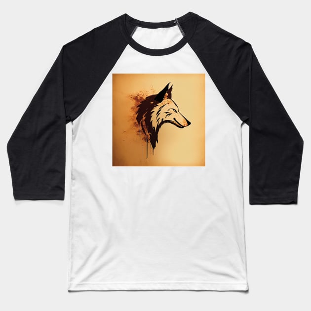 Cave Wolf 2 Baseball T-Shirt by Focused Instability